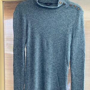 JCrew fitted turquoise blue turtleneck sweater